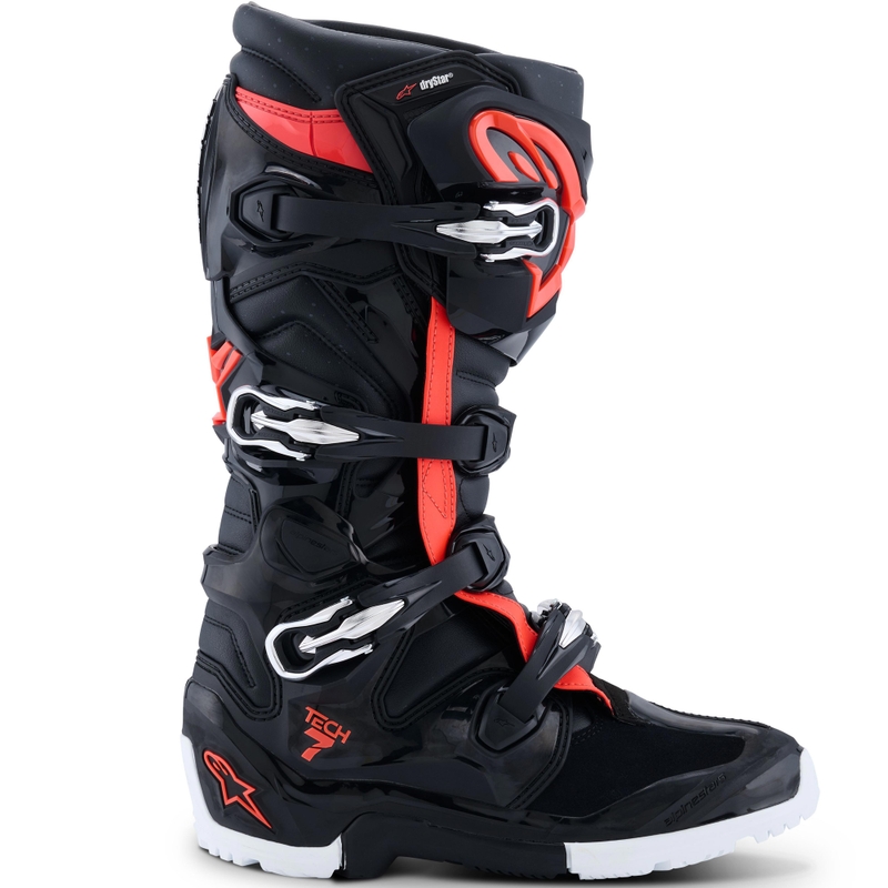 Buty motocyklowe Alpinestars TECH 7 Enduro Drystar czarno-fluo czerwono-białe