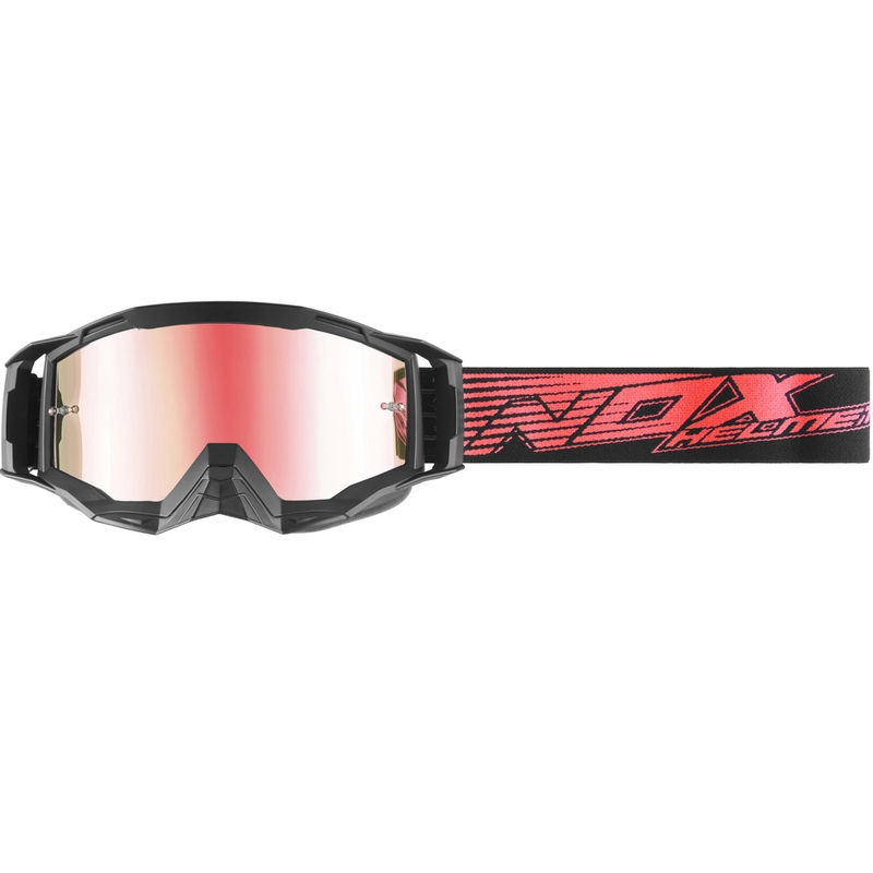 Okulary motocrossowe NOX Spectre czarno-czerwone
