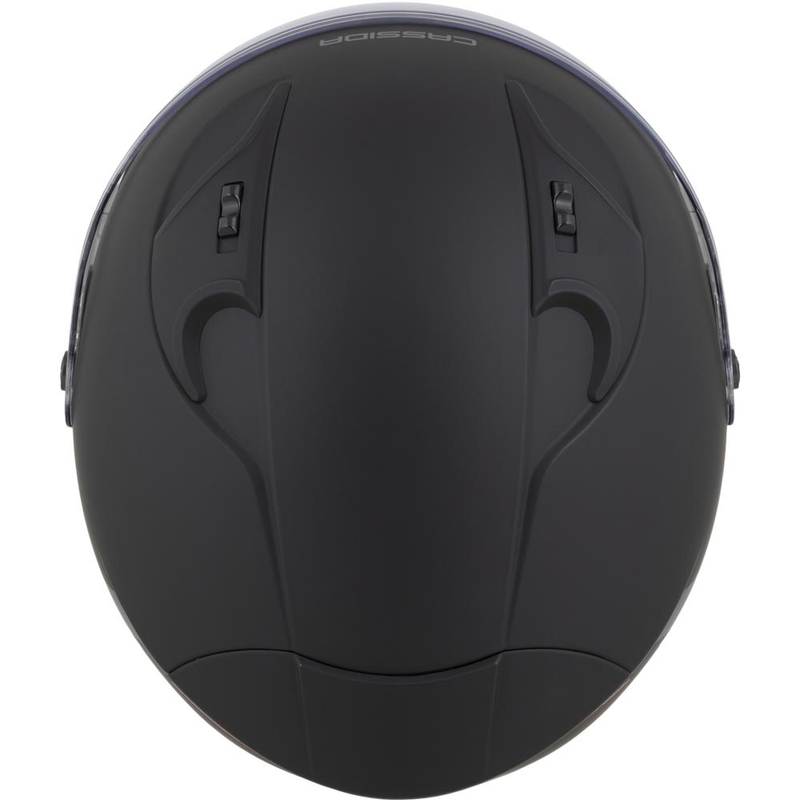 Kask motocyklowy Cassida Reflex 2.0 Safety Open Face, matowy, czarno-szary, odblaskowy, srebrny