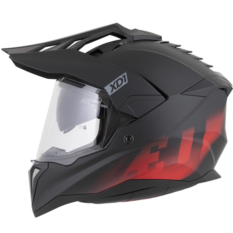 Kask motocyklowy enduro ZED XD1 matowy czarno-czerwony