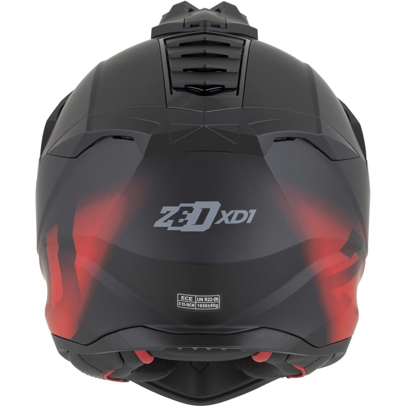 Kask motocyklowy enduro ZED XD1 matowy czarno-czerwony