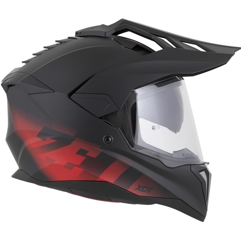 Kask motocyklowy enduro ZED XD1 matowy czarno-czerwony