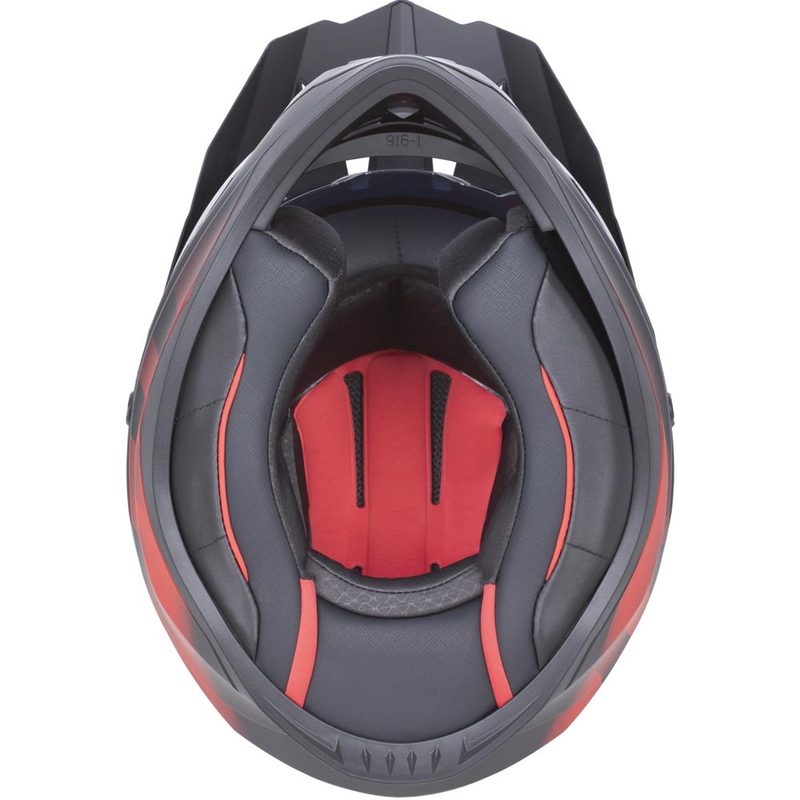 Kask motocyklowy enduro ZED XD1 matowy czarno-czerwony