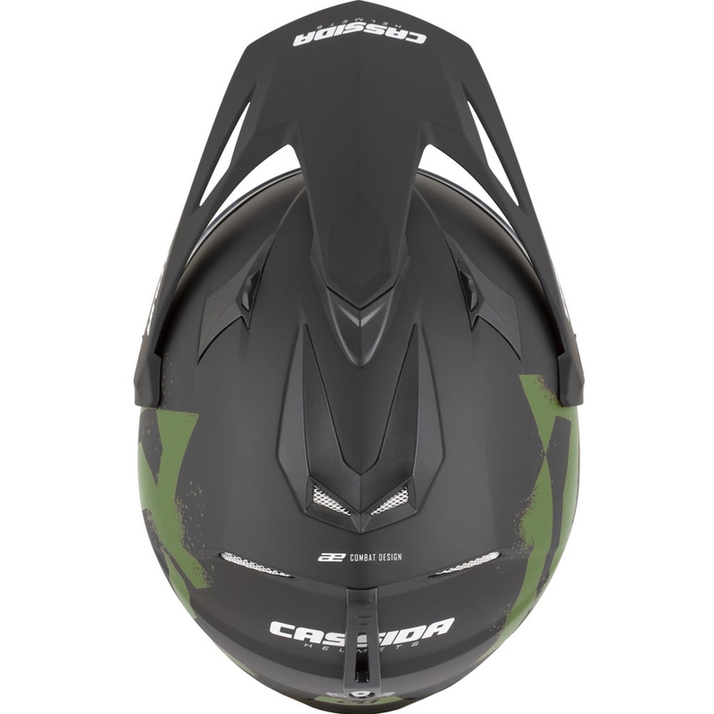 Kask motocyklowy enduro Cassida Tour 2.0 Crew matowy czarno-ciemnozielony