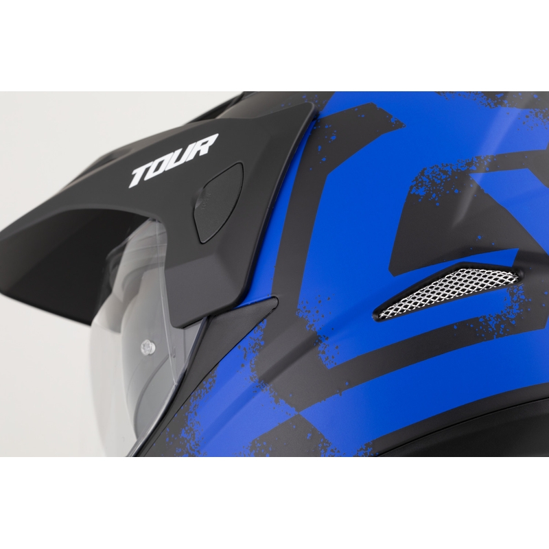 Kask motocyklowy enduro Cassida Tour 2.0 Crew matowy czarno-niebieski