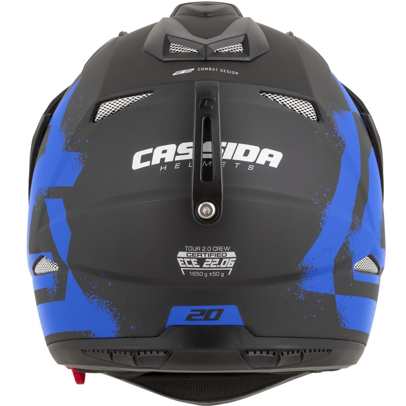 Kask motocyklowy enduro Cassida Tour 2.0 Crew matowy czarno-niebieski