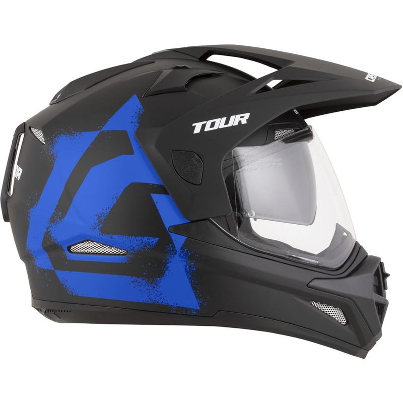 Kask motocyklowy enduro Cassida Tour 2.0 Crew matowy czarno-niebieski
