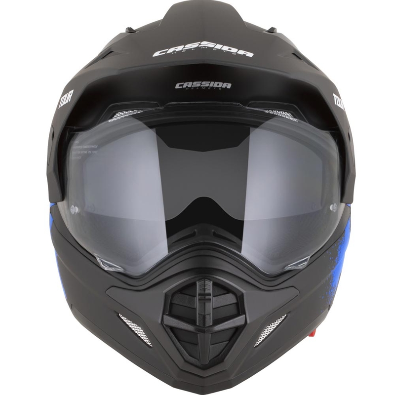 Kask motocyklowy enduro Cassida Tour 2.0 Crew matowy czarno-niebieski