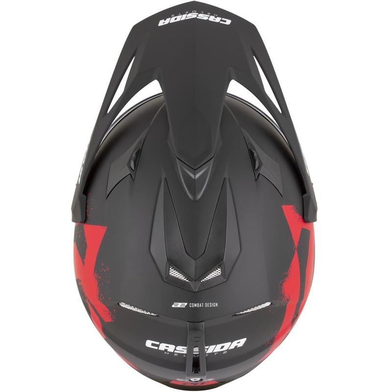 Kask motocyklowy enduro Cassida Tour 2.0 Crew matowy czarno-czerwony