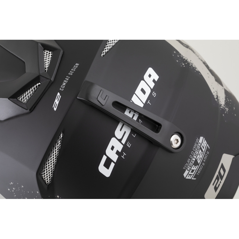 Kask motocyklowy enduro Cassida Tour 2.0 Crew matowy czarno-piaskowy