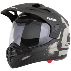 Kask motocyklowy enduro Cassida Tour 2.0 Crew matowy czarno-piaskowy