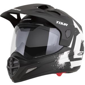 Kask motocyklowy enduro Cassida Tour 2.0 Crew matowy czarno-biały