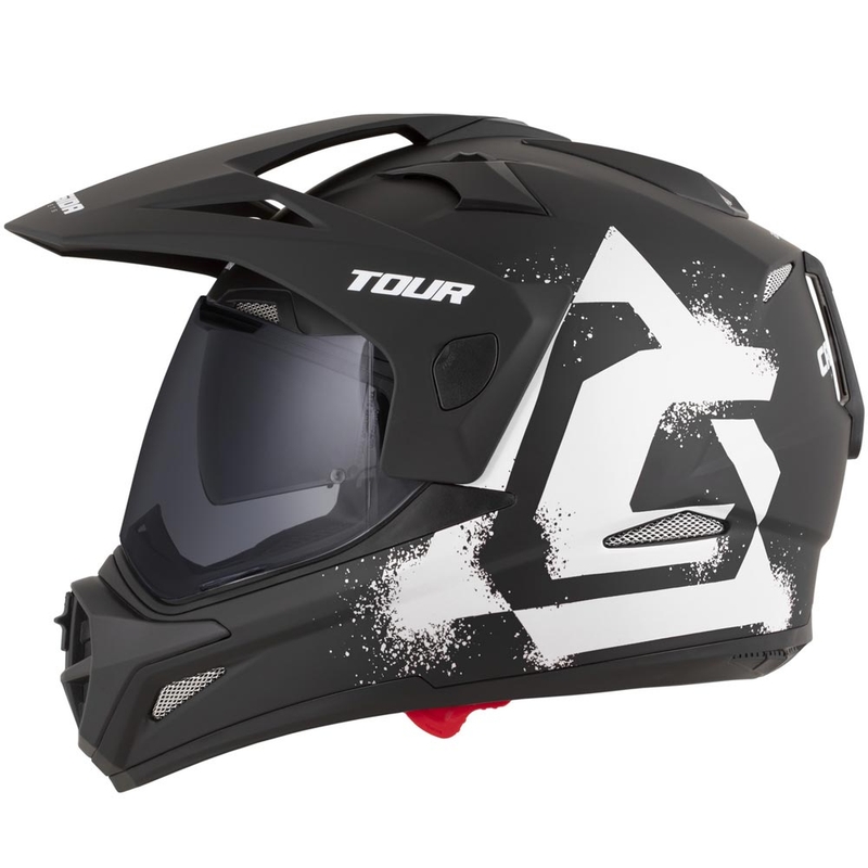 Kask motocyklowy enduro Cassida Tour 2.0 Crew matowy czarno-biały