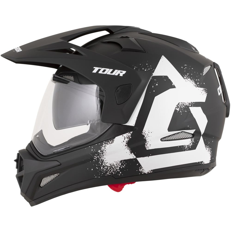 Kask motocyklowy enduro Cassida Tour 2.0 Crew matowy czarno-biały