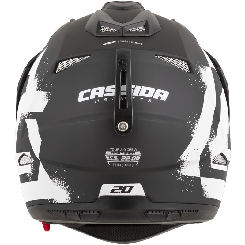 Kask motocyklowy enduro Cassida Tour 2.0 Crew matowy czarno-biały