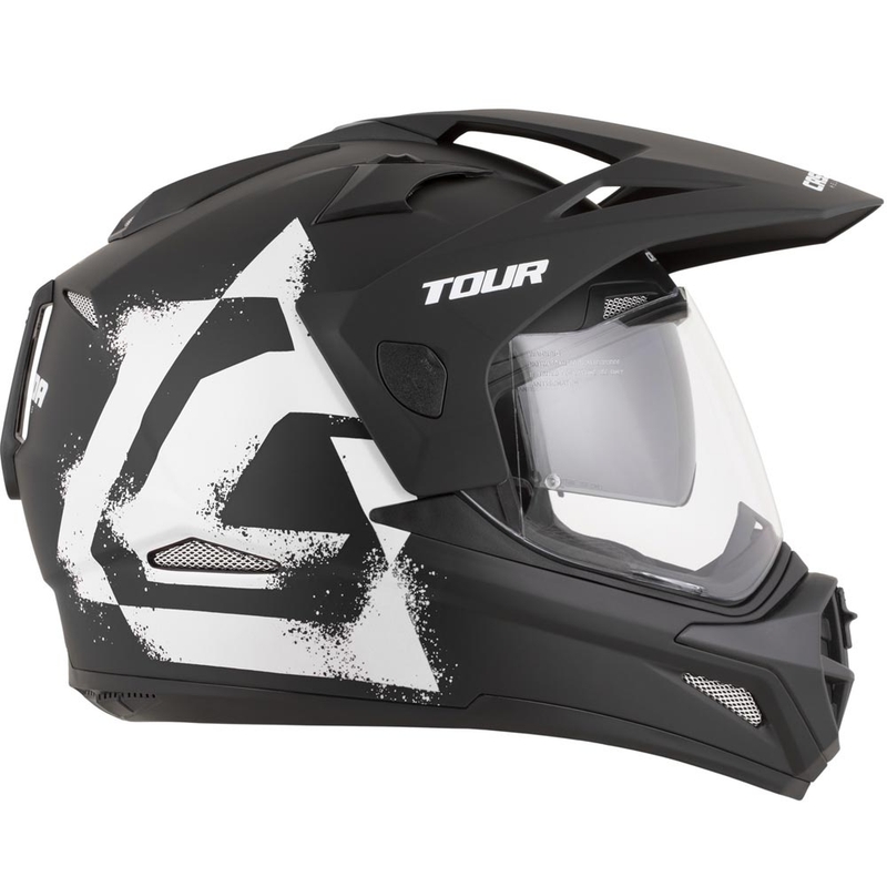 Kask motocyklowy enduro Cassida Tour 2.0 Crew matowy czarno-biały