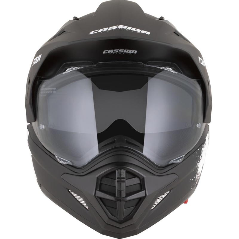 Kask motocyklowy enduro Cassida Tour 2.0 Crew matowy czarno-biały