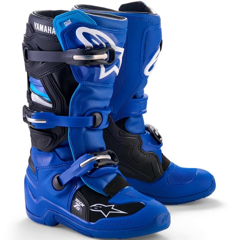 Buty motocrossowe dziecięce Alpinestars TECH 7 S YAMAHA kolekcja niebiesko-biało-czarna