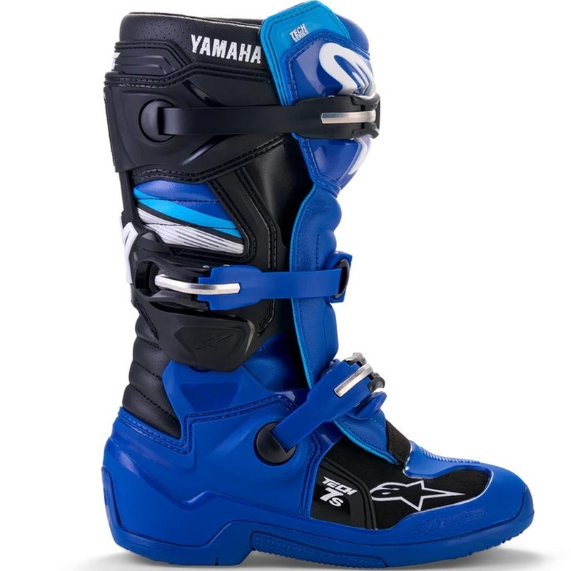 Buty motocrossowe dziecięce Alpinestars TECH 7 S YAMAHA kolekcja niebiesko-biało-czarna