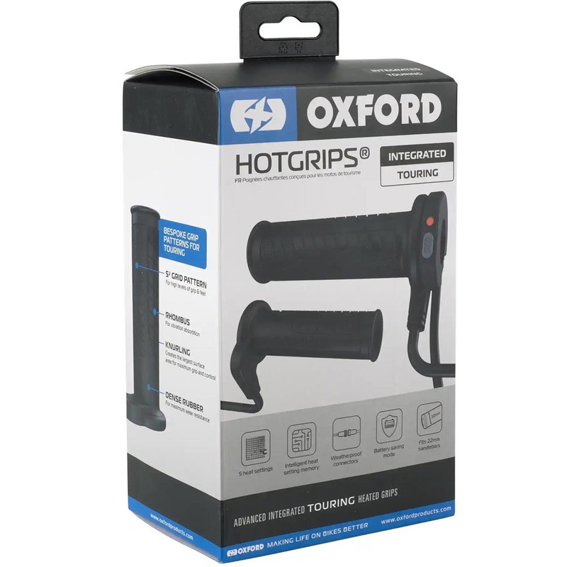 Podgrzewane manetki Oxford HotGrips Advanced Integrated Touring w kolorze czarnym