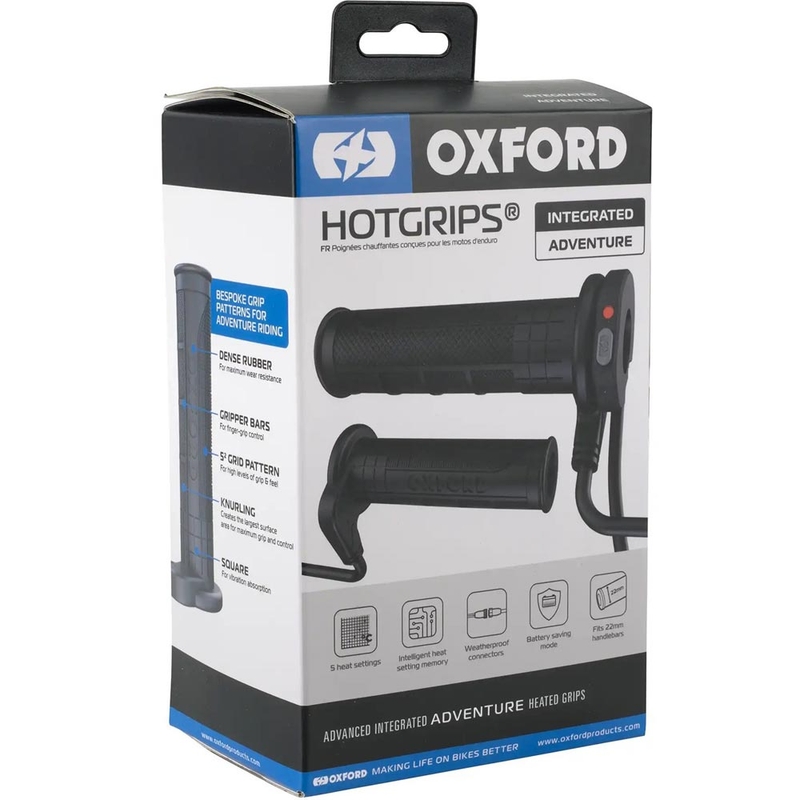 Podgrzewane manetki Oxford HotGrips Advanced Integrated Adventure w kolorze czarnym