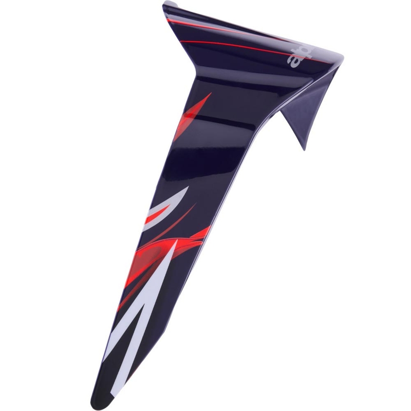 Spojler aerodynamiczny do kasków motocyklowych Alpinestars Supertech R10 FLYTE o standardowym profilu matowym niebiesko-czerwono-białym