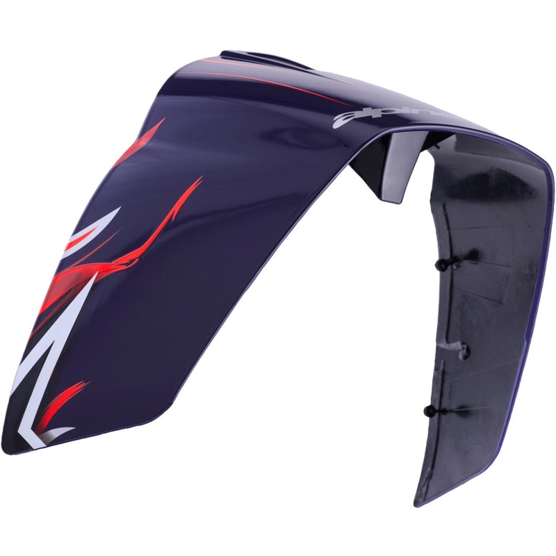 Aerodynamiczny spoiler do kasków motocyklowych Alpinestars Supertech R10 FLYTE racing profile matowy niebiesko-czerwono-biały