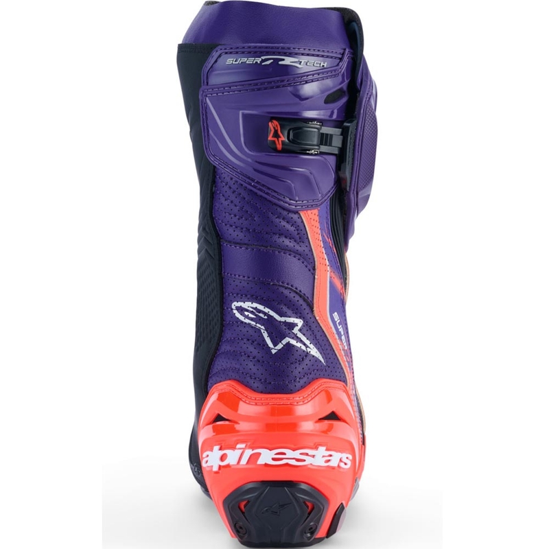 Buty motocyklowe Alpinestars Supertech R Vented Flyte, edycja limitowana, Jorge Martin, fioletowo-czerwono-czarne