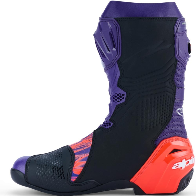 Buty motocyklowe Alpinestars Supertech R Vented Flyte, edycja limitowana, Jorge Martin, fioletowo-czerwono-czarne