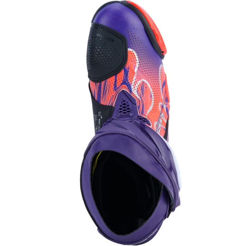 Buty motocyklowe Alpinestars Supertech R Vented Flyte, edycja limitowana, Jorge Martin, fioletowo-czerwono-czarne