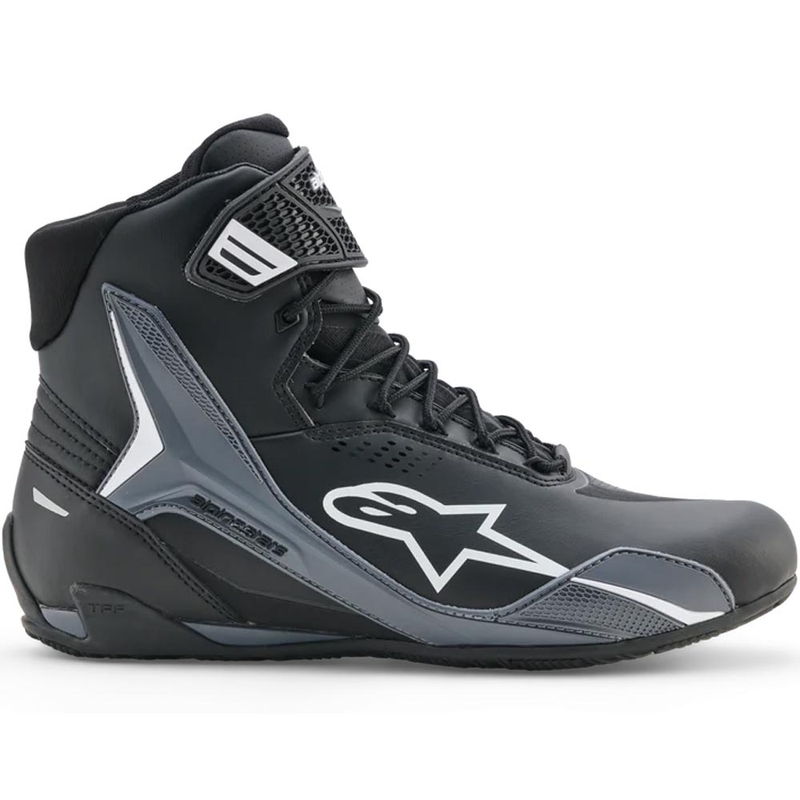 Buty motocyklowe Alpinestars Faster-4 Drystar czarno-ciemnoszaro-białe