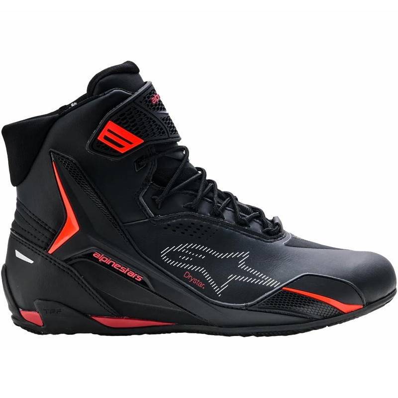 Buty motocyklowe Alpinestars Faster-4 Drystar czarno-fluo-czerwone