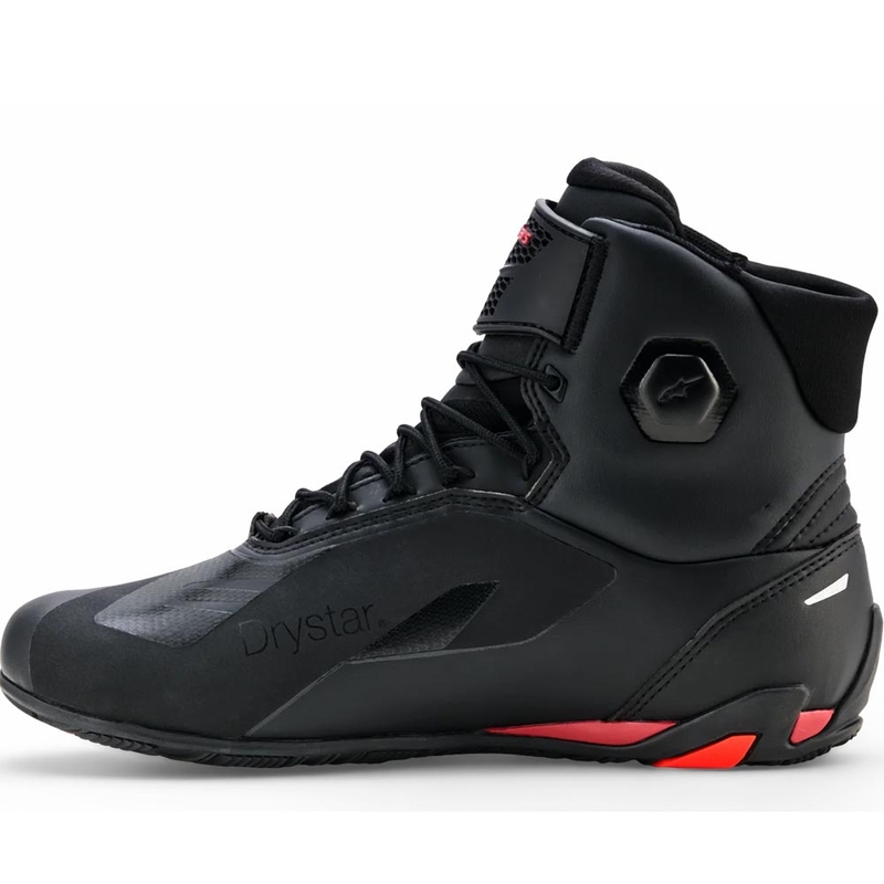 Buty motocyklowe Alpinestars Faster-4 Drystar czarno-fluo-czerwone