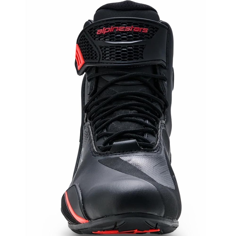 Buty motocyklowe Alpinestars Faster-4 Drystar czarno-fluo-czerwone