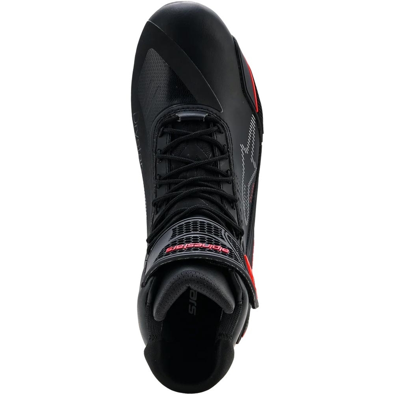 Buty motocyklowe Alpinestars Faster-4 Drystar czarno-fluo-czerwone
