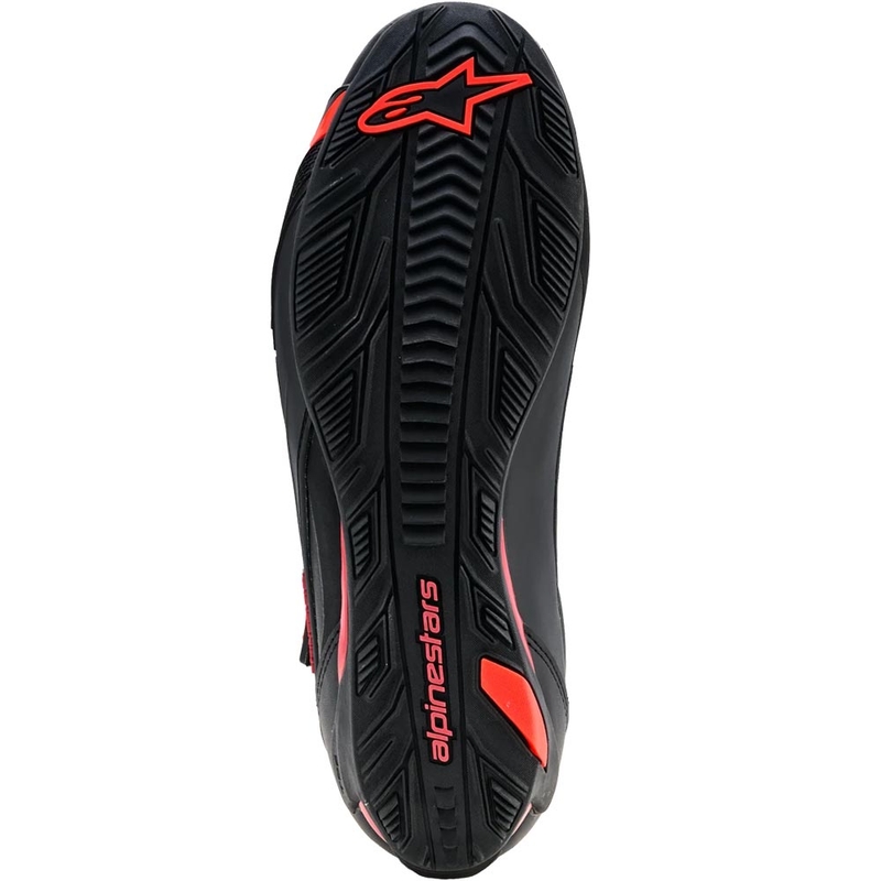 Buty motocyklowe Alpinestars Faster-4 Drystar czarno-fluo-czerwone