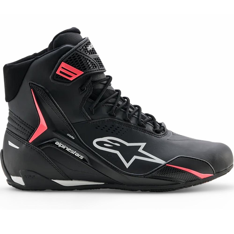 Buty motocyklowe damskie Alpinestars Stella Faster-4 Drystar czarno-szaro-czerwone
