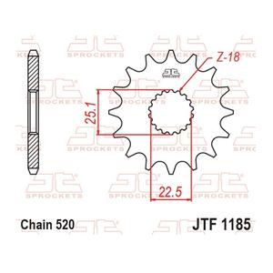 Front sprocket JT JTF 1185-17RB 17T, 520 rubber cushioned
