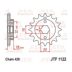 Front sprocket JT JTF 1122-14 14T, 428