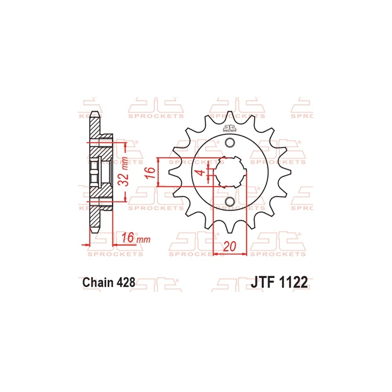 Front sprocket JT 14T, 428