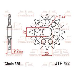 Front sprocket JT JTF 782-16 16T, 525