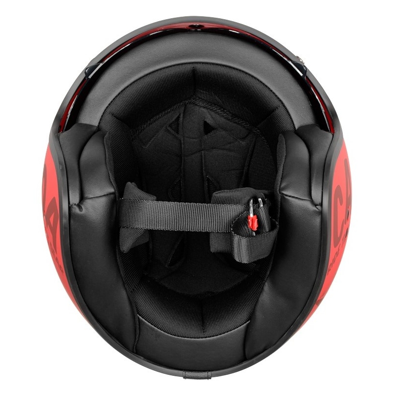 Otwarty kask motocyklowy Cassida Oxygen Gear czerwono-czarny