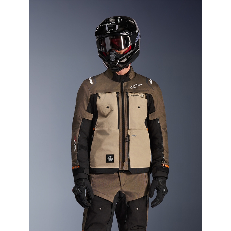 Kurtka motocyklowa Alpinestars Cusco Drystar brązowo-czarna