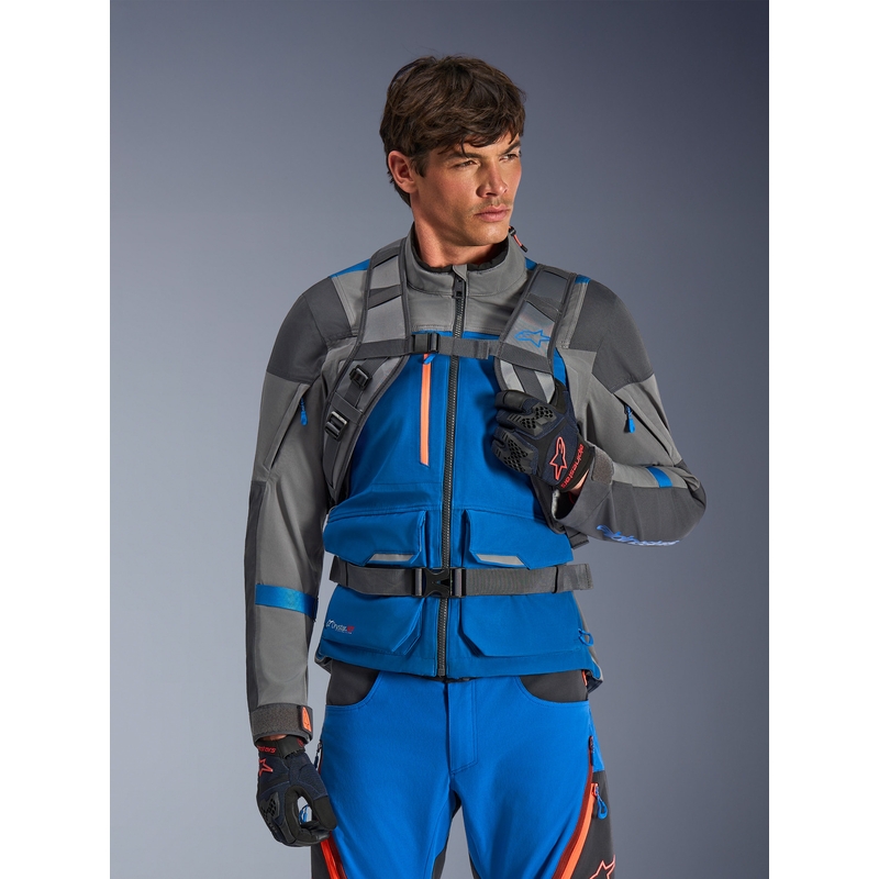 Plecak motocyklowy Alpinestars AT-15 ciemnoszary-szaro-niebieski 15 l