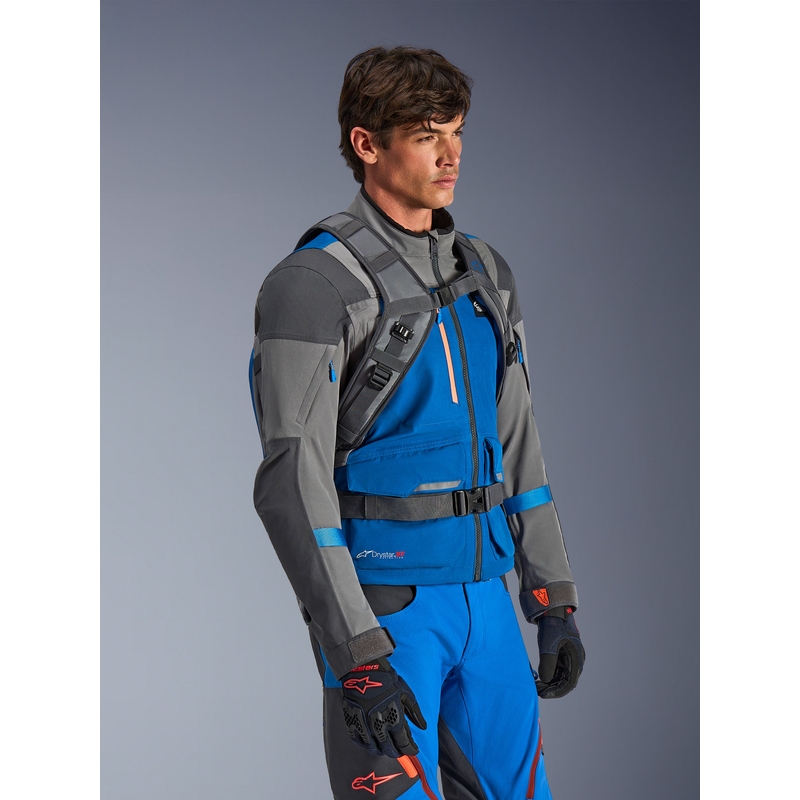 Plecak motocyklowy Alpinestars AT-15 ciemnoszary-szaro-niebieski 15 l