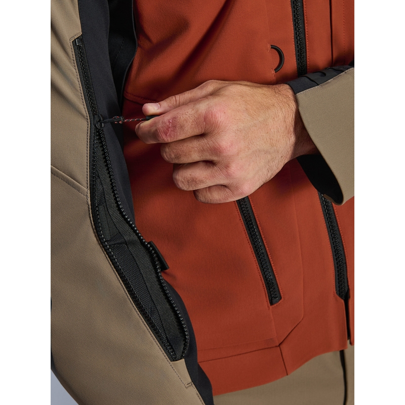 Kurtka motocyklowa Alpinestars AMT-8 Stretch Drystar XF brązowo-pomarańczowo-czarna