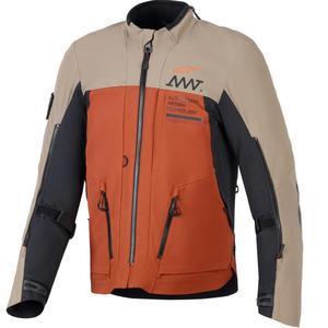 Kurtka motocyklowa Alpinestars AMT-8 Stretch Drystar XF brązowo-pomarańczowo-czarna