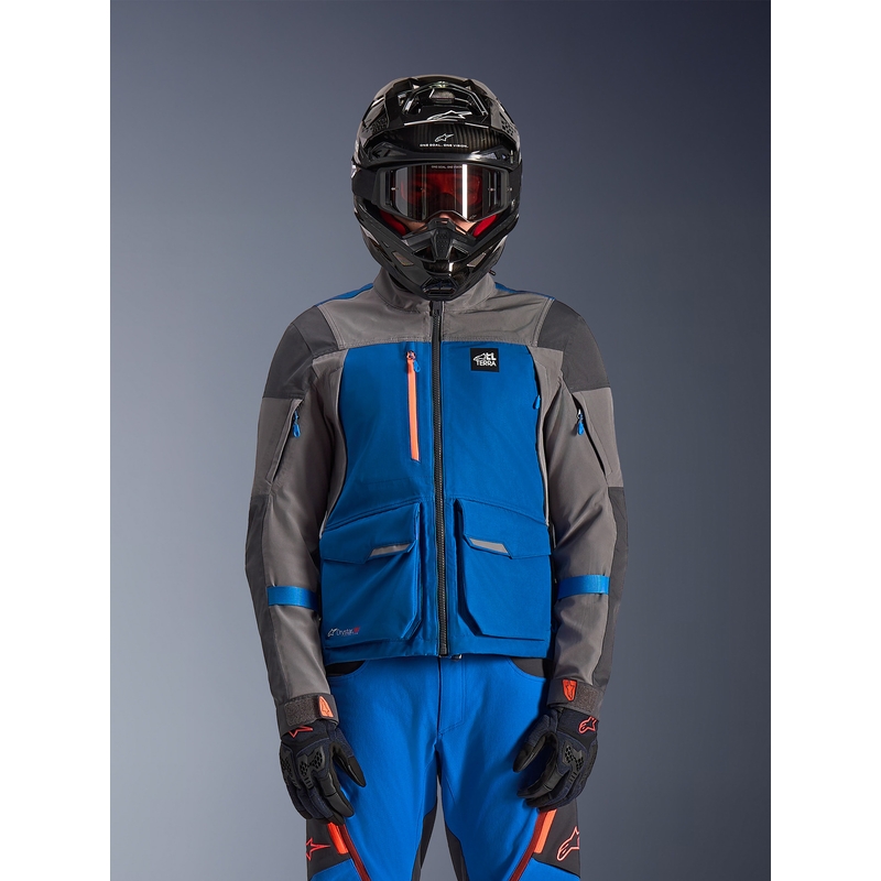 Kurtka motocyklowa Alpinestars Maxdura Drystar XF niebiesko-ciemnoszara