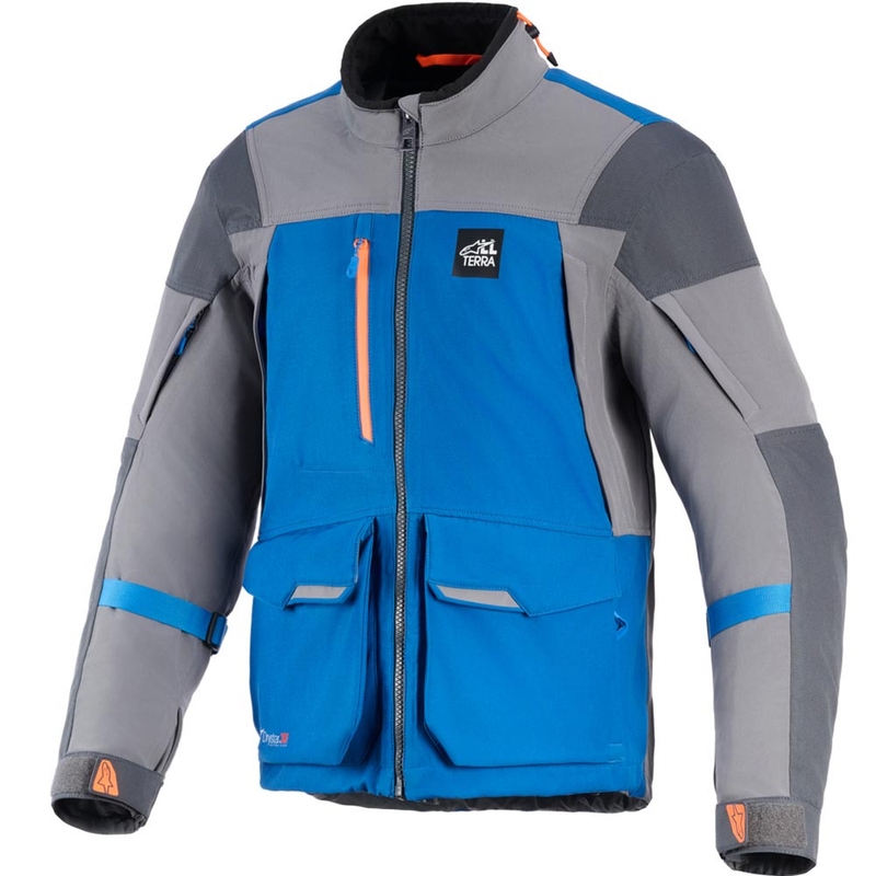 Kurtka motocyklowa Alpinestars Maxdura Drystar XF niebiesko-ciemnoszara