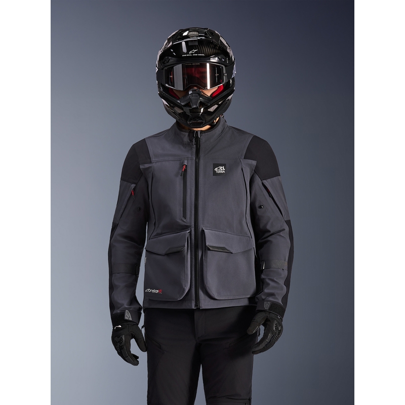 Kurtka motocyklowa Alpinestars Maxdura Drystar XF ciemnoszaro-czarna